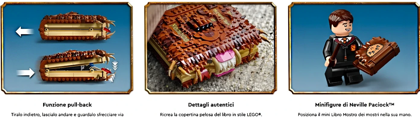 Paniate Lego Harry Potter Il Libro Mostro dei Mostri Azzannante