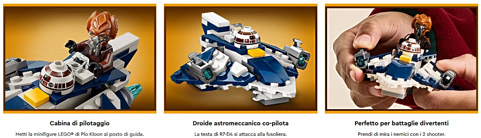 Paniate Lego Star Wars Microfighter Jedi Starfighter Di Plo Koon - Main Image