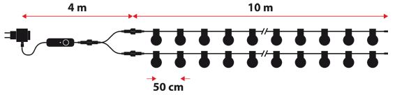 Ghirlanda Luminosa Con 20 Sfere Di Cotone - 3.8M Luci LED Per Camera, Tenda E Feste - Luci Calde - Foto 8