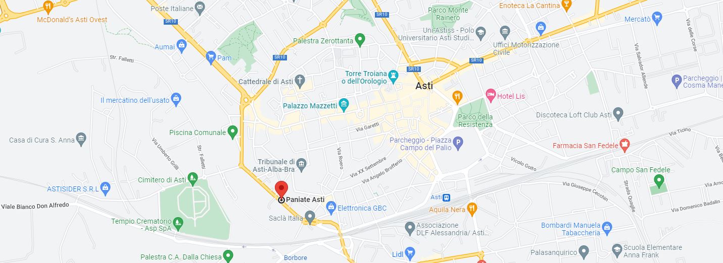 Paniate Asti - Dove siamo